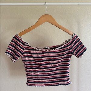 Reformation stripe crop top size small